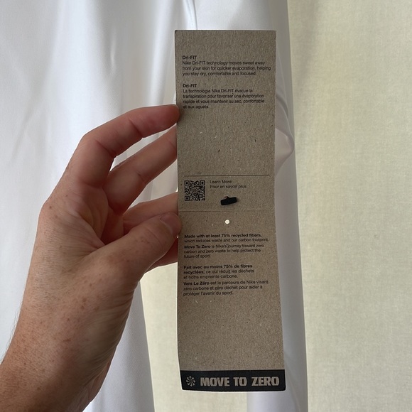 Nike Women’s Dri‑FIT Long Sleeve Tee White with Thumb Loops – NWT - Picture 5 of 7